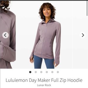 Lululemon Day Maker Full Zip Hoodie In Lunar Rock